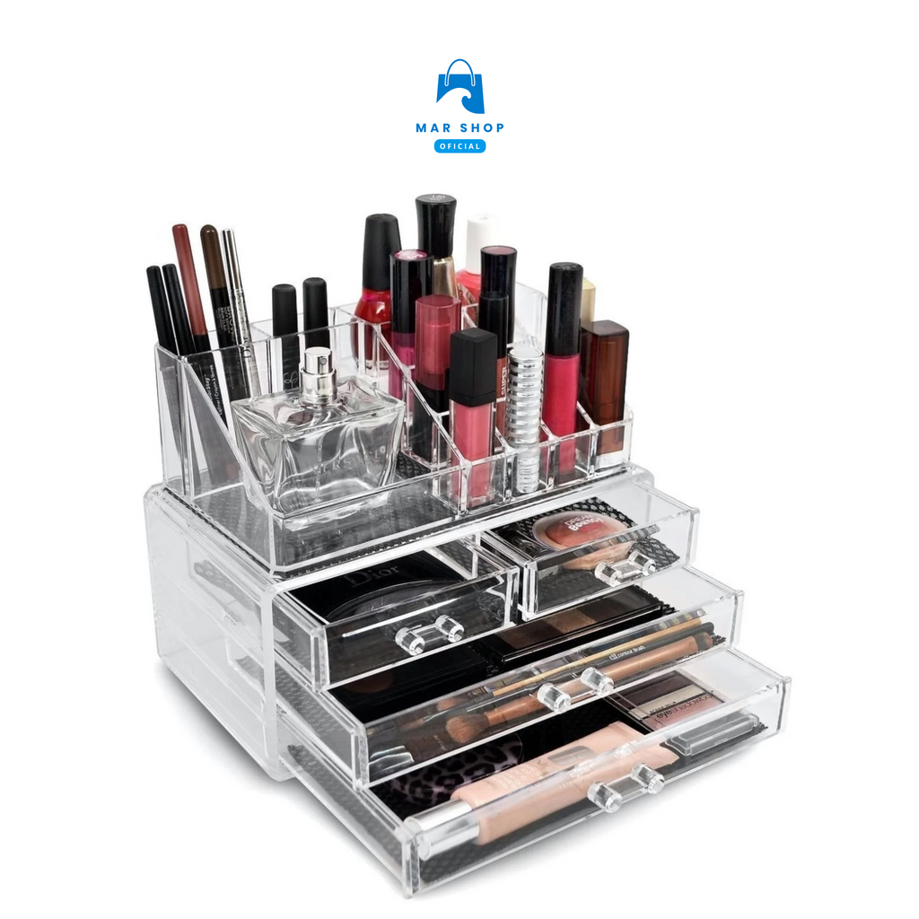 Organizador de Maquillaje Acrílico con 4 Cajones