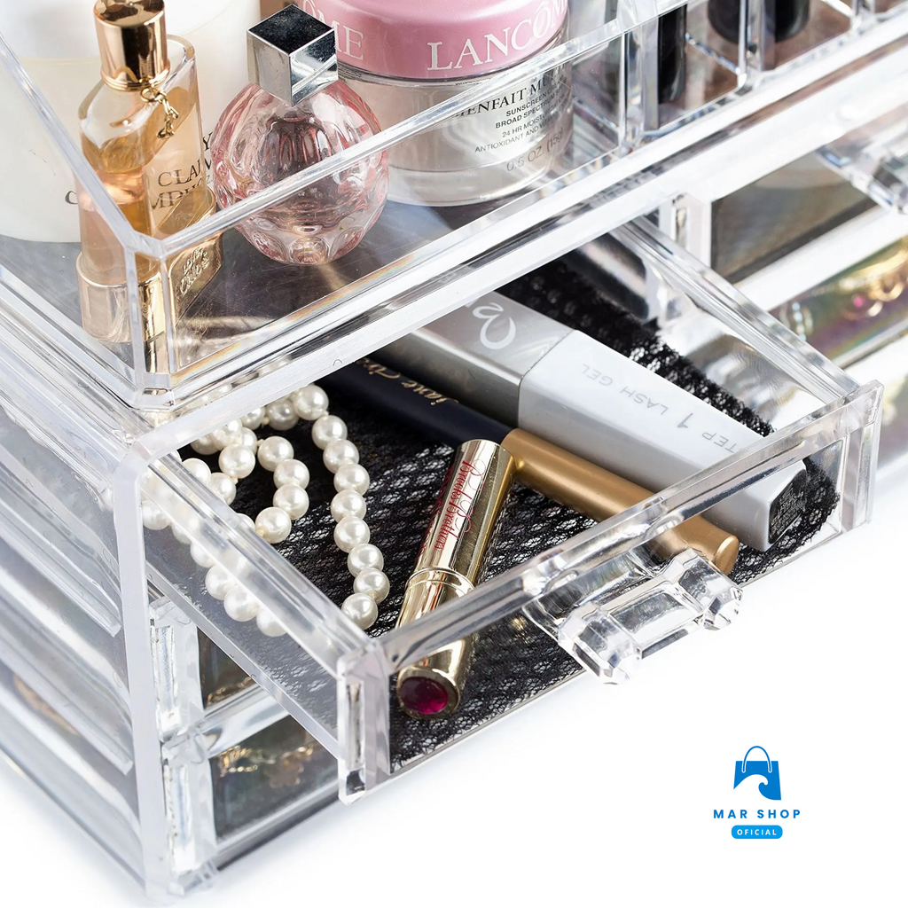 Organizador de Maquillaje Acrílico con 4 Cajones